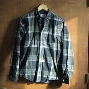 Express Green Slim Fit Button Down Shirt. Men's Small